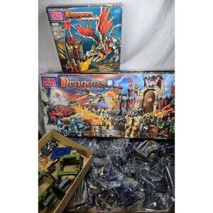 Mega Bloks Dragons Krystal Wars Draigar Castle (9898) And Extras INCOMPLETE-READ